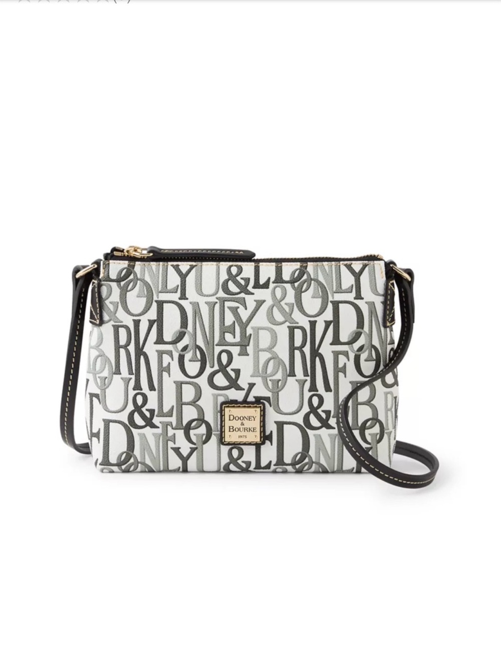 Dooney & Bourke Black Print Crossbody Pouchette